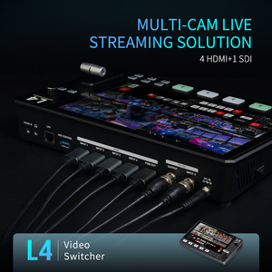 FEELWORLD L4 Mixer Video Multi-camera Switcher con Schermo Touch da 10.1 Pollici USB3.0 Streaming Veloce Mixer Audio Video Digitale - Product Image 3