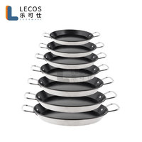 LECOS Factory Custom panci Pancake Tortilla Tawa Dosa wajan penggorengan datar induksi antilengket wajan baja tahan karat