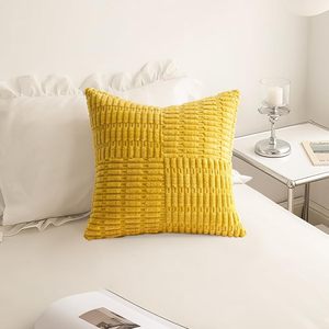 <span class=keywords><strong>Blanc</strong></span> crème 40x40 cm velours côtelé <span class=keywords><strong>coussin</strong></span> couvre Boho rayé jeter décoratif couvre pour la maison salon carré Polyester - Product Image 4