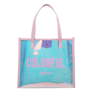 Logo personnalisé <span class=keywords><strong>pas</strong></span> <span class=keywords><strong>cher</strong></span> dame mode lettre deux ouvert Orange Laser étanche PVC 0.3mm <span class=keywords><strong>week</strong></span>-<span class=keywords><strong>end</strong></span> plage <span class=keywords><strong>bord</strong></span> <span class=keywords><strong>de</strong></span> <span class=keywords><strong>mer</strong></span> hôtel fournitures sac - Product Image 5