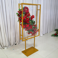 Panneau de bienvenue personnalisé ZKAI pour fête, mariage, entrée, boîte à fleurs transparente, support en métal doré