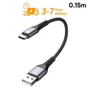 Cable de carga USB-C SUNGUY de 0.15m listo para enviar, cable de datos USB C de carga rápida, cargador de teléfono - Product Image 1