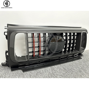 Grille de pare-chocs avant en fibre de carbone sèche de style R pour Mercedes Benz Classe G W464 G500 G63 2019-2024, kits de carrosserie, pièces et accessoires - Product Image 6