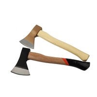 Hache de survie en acier au carbone forgé, hache tactique à tête de piolet, outil de chasse en plein air avec manche en acier pour le camping et le bushcraft