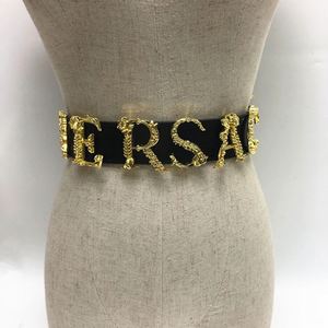 Ceintures habillées en <span class=keywords><strong>cuir</strong></span> de vache véritable tendance pour femmes, boucle <span class=keywords><strong>dorée</strong></span> avec lettres personnalisées, matériau en alliage - Product Image 5