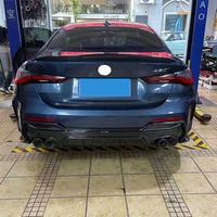 Lèvre arrière de haute qualité pour BMW série 4 G22 G23 G26 3 pièces lèvre de pare-chocs arrière de bonne qualité Style 3D lèvre de diffuseur arrière en Fiber de carbone