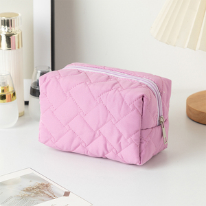 Organizador de maquillaje portátil de estilo coreano de gran capacidad al por mayor, <span class=keywords><strong>neceser</strong></span> de almacenamiento bonito de Color caramelo, logotipo personalizado, dureza suave - Product Image 6