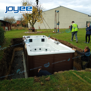 JOYEE autoportant double zone 6 8 personnes surf whirlpool massage <span class=keywords><strong>spa</strong></span> sans fin <span class=keywords><strong>spa</strong></span> <span class=keywords><strong>de</strong></span> nage precio piscine <span class=keywords><strong>spa</strong></span> extérieur - Product Image 4