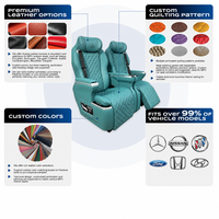 Fauteuil de capitaine électrique pivotant haut de gamme sur mesure, siège pour MPV, amélioration intérieure de van de luxe, fauteuil VIP pour voiture