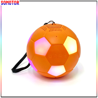 Haut-parleur portable Bluetooth en forme de ballon de football lumineux, avec appairage TWS, radio FM, lecteur de carte mémoire et fonction d'appel mains libres, cadeau idéal pour les fans de football