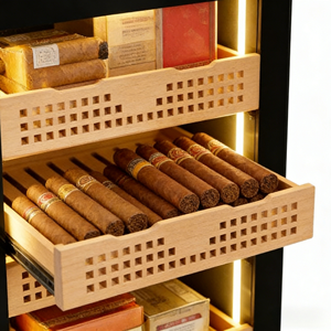 Humidor Eléctrico de Cedro para Cigarros con Sistema de Enfriamiento por Aire, Monitoreo WiFi en Tiempo Real, Capacidad de 130L, Opción Integrada para el Hogar - Product Image 3