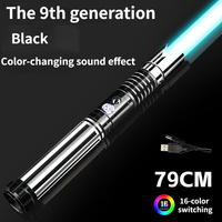 LGT Saberstudio RGB Lightsaber Cosplay Sword Toys for Kids Smooth Swing LED Flashing Metal Hilt Laser Saber Gift