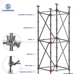 Escenario de armazón de capa de acero galvanizado para exteriores para torre de altavoz de matriz de línea de concierto - Product Image 1