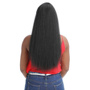 Cola de Caballo Trenzada Estilo Africano, con Red Elástica, Aspecto Natural, Rizado, Permanente, Yaki, Fibra de Alta Temperatura - Product Image 2