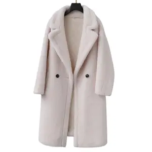 Cina TongXiang RuiXin prezzo di fabbrica vicky all'ingrosso lungo cappotto allentato plus size cappotti per cappotto invernale di pelliccia da donna