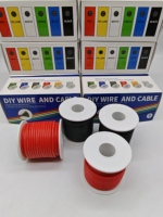 Fil de silicone souple résistant à la chaleur, kit de 5 couleurs, câble torsadé 24AWG, cuivre étamé, automobile, indice de protection IP67, 450V/750V