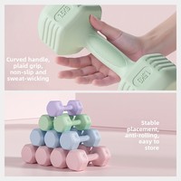 Haltères de fitness tout-en-un Kepler pour femmes, ensemble de tonification des bras et des abdominaux, revêtement en caoutchouc, petit format amincissant en PVC pour musculation
