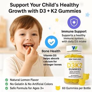Vigoworld OEM yeni varış 1000IU vitamini <span class=keywords><strong>D3</strong></span> K2 Gummies kalsiyum ile çocuklar için kemik ve kas desteği şekersiz <span class=keywords><strong>D3</strong></span> Gummies - Product Image 2