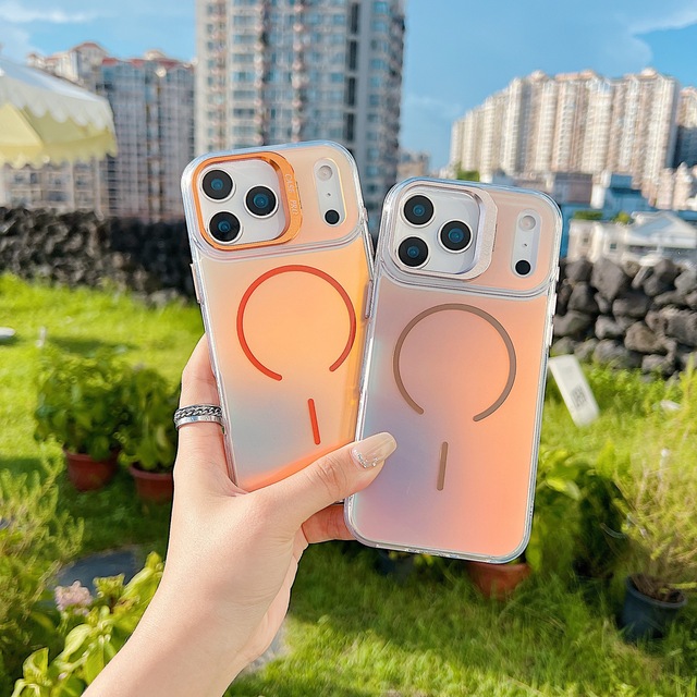 Gradient Colorful Phone Case for IPhone 17 18 Pro Max Camera Stand Mobile Phone Case for iphone 17 18 Pro