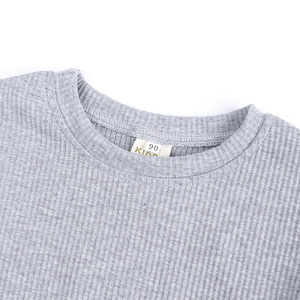 Conjunto de Dos Piezas de Ropa para Bebé Recién Nacido, Informal, de Algodón Acanalado, Unisex, para Niñas y Niños, Conjunto de Verano de Dos Piezas - Product Image 4