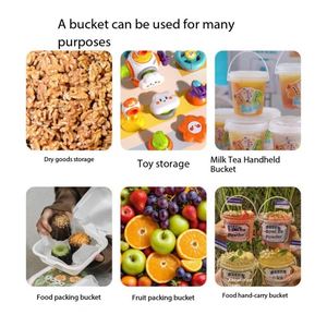 Seau en plastique transparent de qualité alimentaire personnalisable avec couvercle hermétique multifonctionnel résistant aux hautes températures pour la micro-écologie alimentaire - Product Image 4