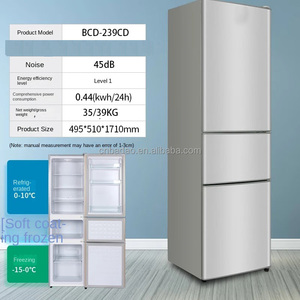 239L Hot Sale Three Doors Large Capacity <b>Refrigerator</b> VCM Stainless Steel Fridge Home Appliance - Product Image 2
