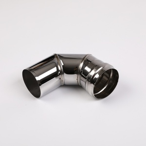 Tuyau en T pour poêle à granulés de 80 mm, 90 ° /45 °   Tuyau de ventilation de cheminée en acier inoxydable à paroi simple pour <span class=keywords><strong>coude</strong></span> - Product Image 2