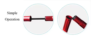 Canne télescopique réglable en alliage d'aluminium avec embout en caoutchouc pour la marche en extérieur, couleur unie, conception à verrouillage par torsion en 3 sections - Product Image 2