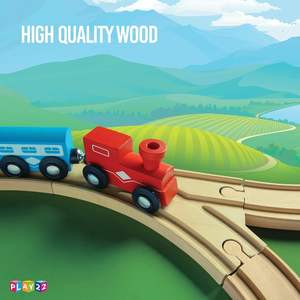 <span class=keywords><strong>Tren</strong></span> <span class=keywords><strong>de</strong></span> madera Tracks 2 Bonus Car Toy Trains para niños es compatible con <span class=keywords><strong>Thomas</strong></span> Wooden Railway Systems y todas las marcas principales - Product Image 6
