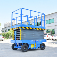 Ucuz Fiyatlı Yarı Otomatik Hidrolik Makaslı Platform 500kg 8m Mobil Havadan Çalışma Platformu