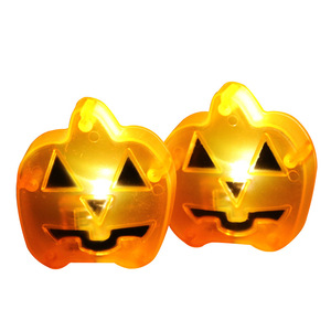 Halloween party <b>decorations</b>, LED electronic night <b>light</b>, new pumpkin lamp, atmospheric pumpkin ornament, flat pumpkin candle - Product Image 5