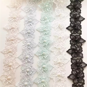 Robe de mariée brodée en Organza de couleur Pure, vêtements créatifs, en dentelle de perle, accessoires en <span class=keywords><strong>textile</strong></span> de maison, bricolage, CR163 - Product Image 2