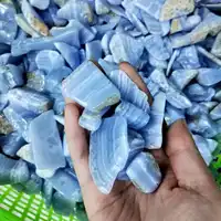 ขายส่งดิบธรรมชาติแร่หินนิล Blue Lace Agate หินหยาบสำหรับ Healing