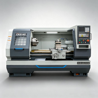 Tour CNC horizontal à lit plat de précision à 2 axes CK6140 de Chine avec système GSK, machine à tournage de métaux pour le traitement des métaux