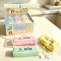 2026 Super Wet Soft Butter Stick Squishy Toy, Jouet anti-stress réaliste en pâte à modeler, adhésif pour les doigts, en forme d'aliment, pour la décompression
