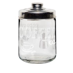 Bocal en verre décoratif pour café blanc EASY WHITE, 800CC - Product Image 1