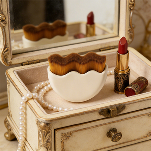 Masseur de drainage facial ergonomique pour le contour lymphatique, brosse sèche à manche en plastique, logo personnalisé, style ondulé, soulagement de la mâchoire, sans fatigue - Product Image 4