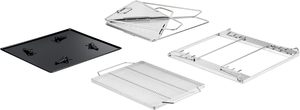 Estufa Plegable de Acero Inoxidable Cromado, de Alta Calidad, Multifuncional, Fácil de Limpiar, Diseño Minimalista - Product Image 2