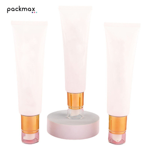 Tube cosmétique vide 100 ml – Pompe à pression argentée/dorée, tube souple PE anti-fuite, emballage personnalisé pour primer et lotion - Product Image 1