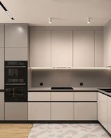 Meubles de cuisine en vente flash, nouveaux arrivages, portes d'armoires en PVC, design modulaire