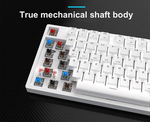 Clavier mécanique Golden Supplier avec gros interrupteurs marron/noirs, interrupteurs optiques, clavier mécanique sans fil 80% Teclado Mecanic - Product Image 3