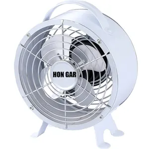 4 inch usb fan with 4 aluminum blades and adapter HJ-4UC small mini fan designer table clocks