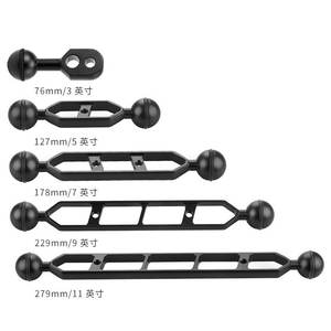 Support de plateau de poignée de caméra de photographie sous-marine double poignée <span class=keywords><strong>stabilisateur</strong></span> télescopique accessoires de clip papillon - Product Image 6