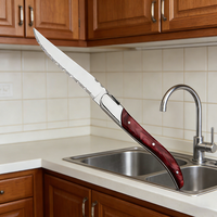 Ensemble de couteaux de cuisine japonais modernes écologiques en acier inoxydable Xunfeng modèle 018 personnalisé, manche en bois, ambidextre, compatible lave-vaisselle