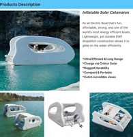 Bateau gonflable Lake River House Bateau catamaran gonflable Water Float Island avec moteur à essence