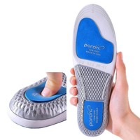 Nouvelles semelles de course en TPU avec soutien rigide de la voûte plantaire, inserts de chaussures absorbant les chocs avec coussinets Poron, respirantes, pour le sport