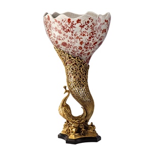 Ensemble de vases décoratifs pour la maison en porcelaine blanche de luxe Reproduction d'antiquités à la main <span class=keywords><strong>Vase</strong></span> de table de peinture classique en céramique en gros - Product Image 2