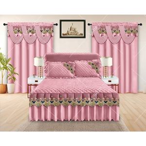 Juegos de Cama, Colecciones al por Mayor, Cubrecama Acolchado, Tamaño King, Económico, 5 Piezas, Falda de Cama con Cortinas a Juego, Envío Gratis - Product Image 2