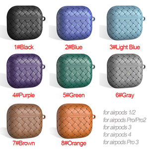 <strong>2</strong>-in-1 Silicone Case for Apple for AirPods Pro Wireless Cover with Woven Pattern for 2nd 3rd 4th Generations <strong>Mobile</strong> Phone <strong>Bag</strong> - Product Image 4