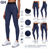GH Wholesale Leggings de sport pour femmes, grande taille, très extensibles, anti-transpiration, respirants, avec taille à cordon de serrage, effet amincissant, pour le yoga